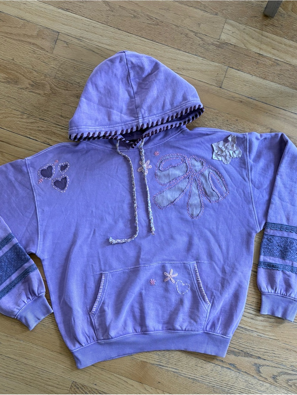 Free People Love Letters Hoodie, NWOT, SZ Small